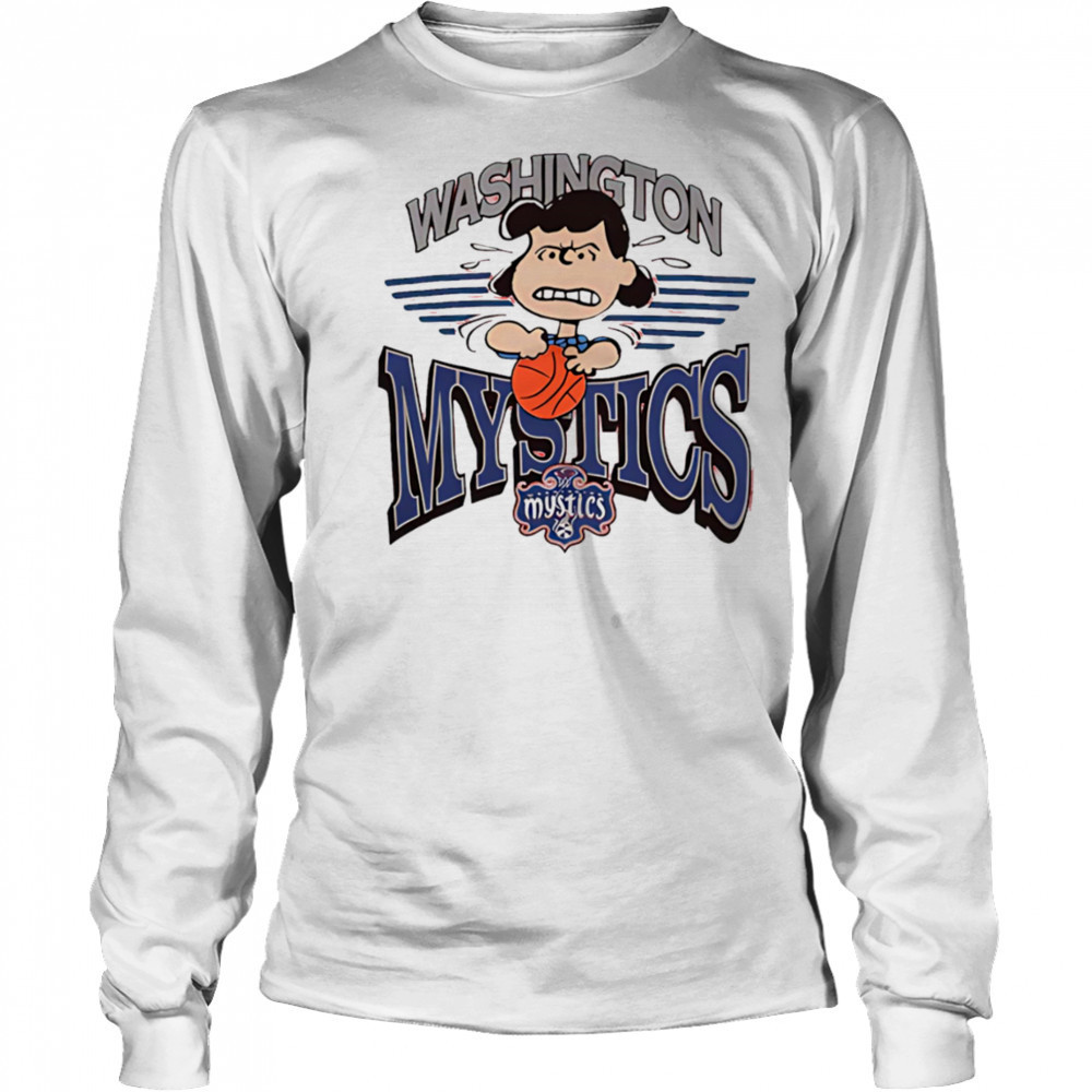 Snoopy Peanuts Lucy x Washington Mystics basketball shirt Long Sleeved