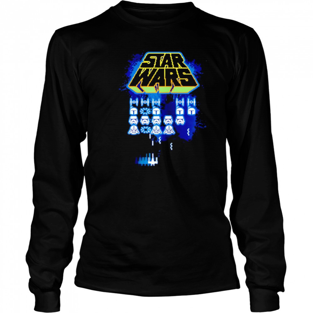 Star Wars X-Wing Space Invaders shirt Long Sleeved