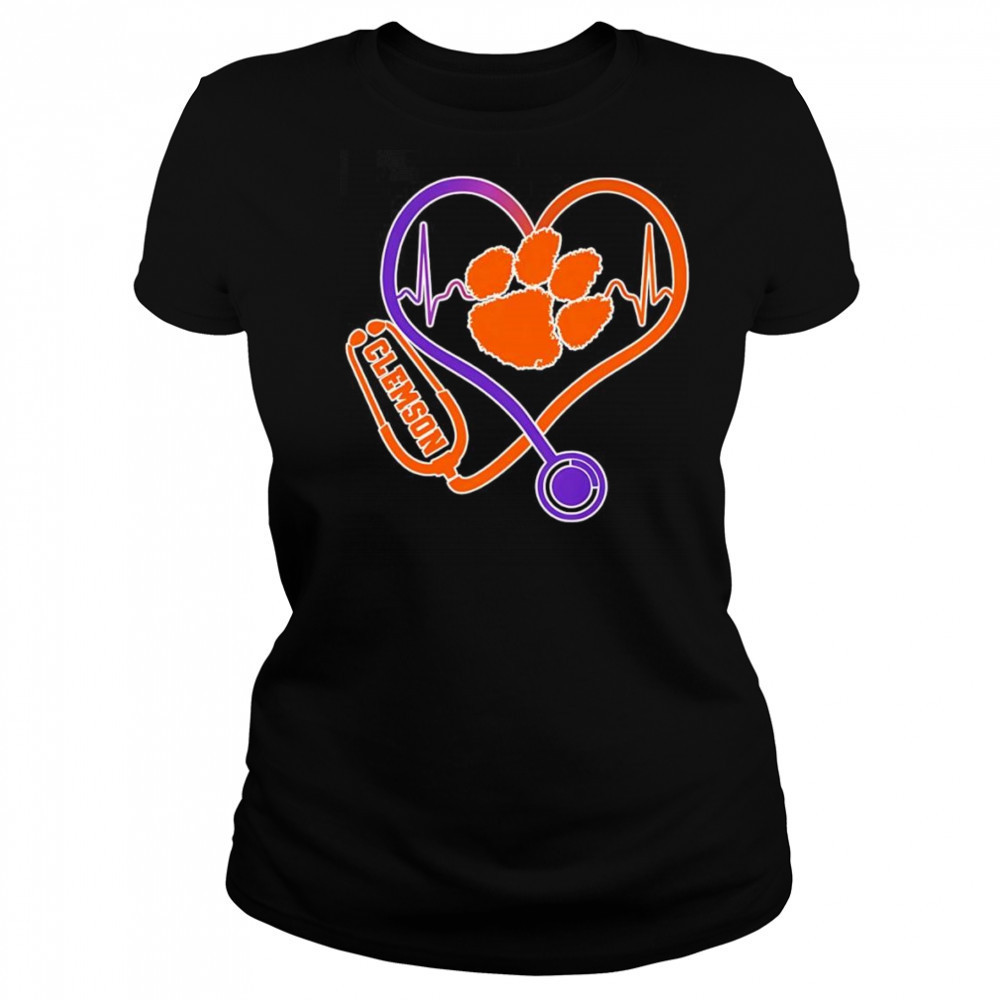 Stethoscope heart Clemson Tigers shirt Women's T-shirt