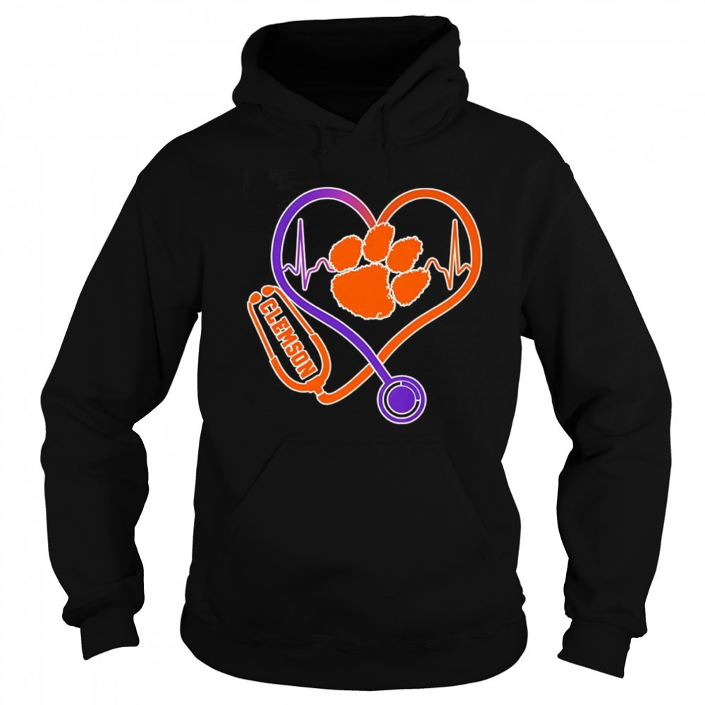 Stethoscope heart Clemson Tigers shirt Sweatshirt