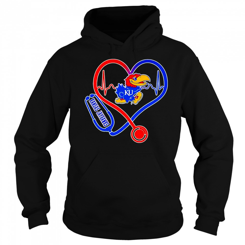 Stethoscope heart Kansas Jayhawks shirt Sweatshirt