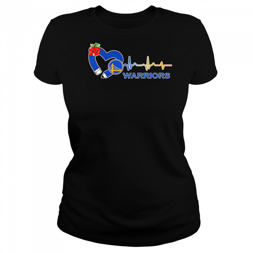 Teacher pencil heart Golden State Warriors shirt Women's T-shirt
