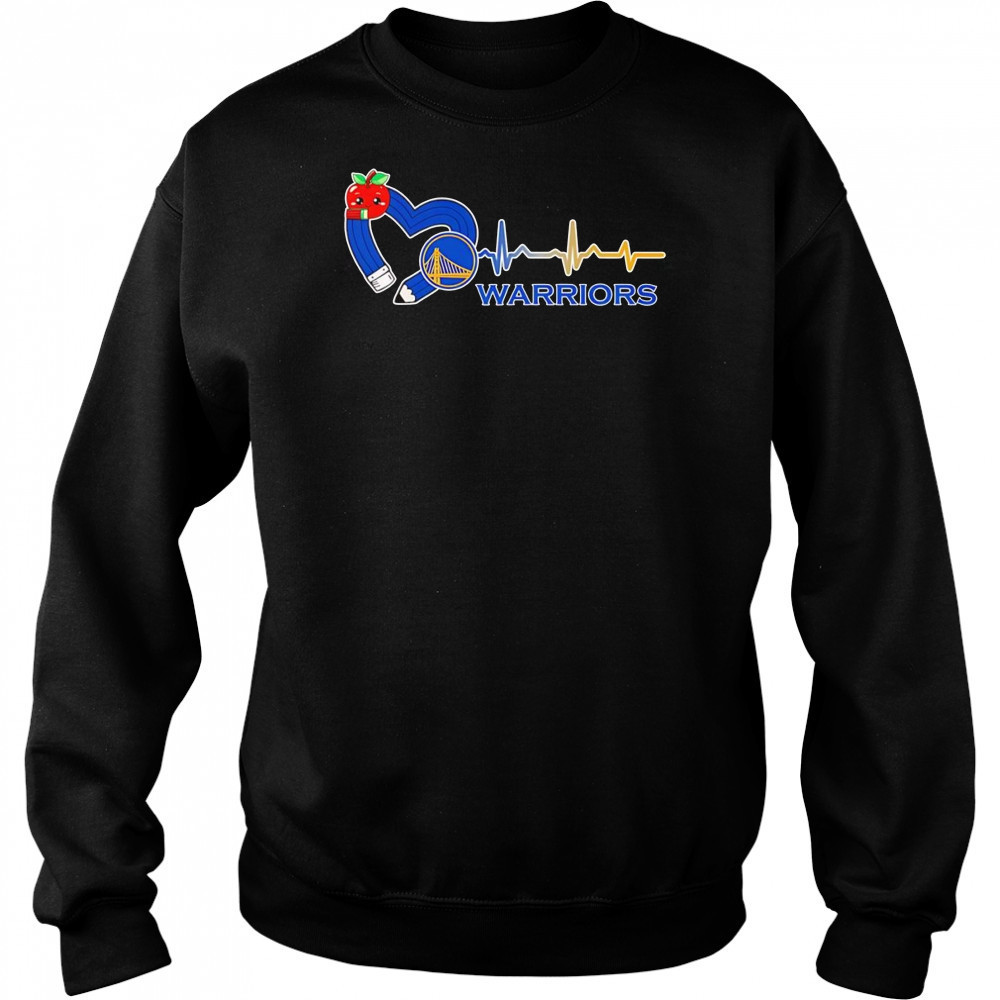 Teacher pencil heart Golden State Warriors shirt Hoodie