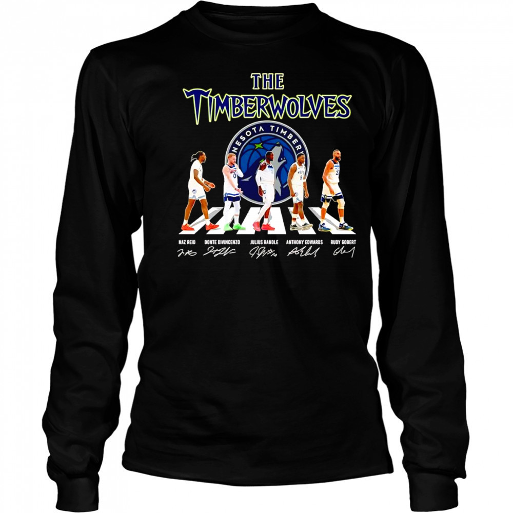 The Timberwolves Abbey Road Naz Reid Donte Divincenzo Julius Randle signature shirt Long Sleeved