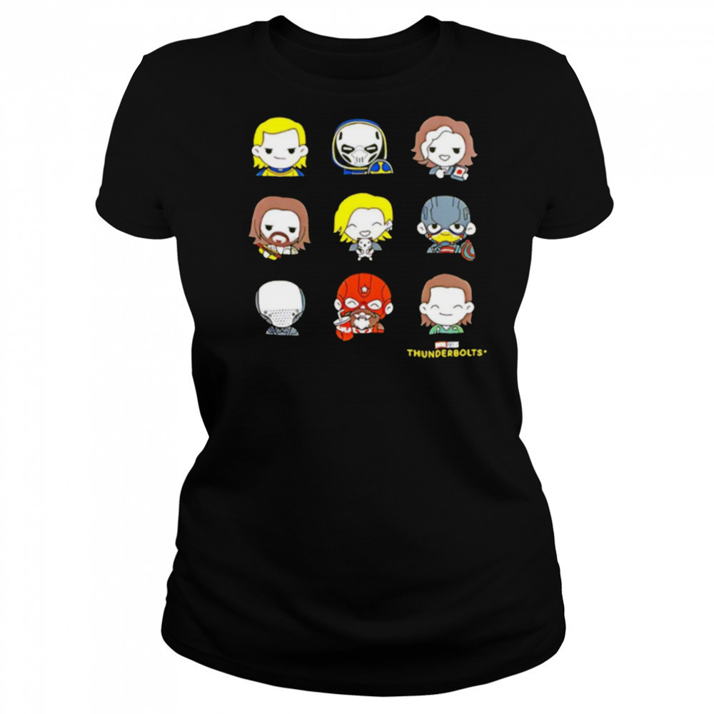 Thunderbolts Chibi Cartoon Characters Shirt Women's T-shirt