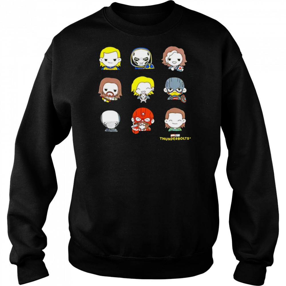 Thunderbolts Chibi Cartoon Characters Shirt Hoodie