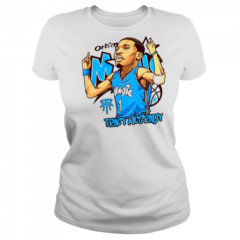 Tracy McGrady 1 Orlando Magic Basketball NBA cartoon shirt Women's T-shirt