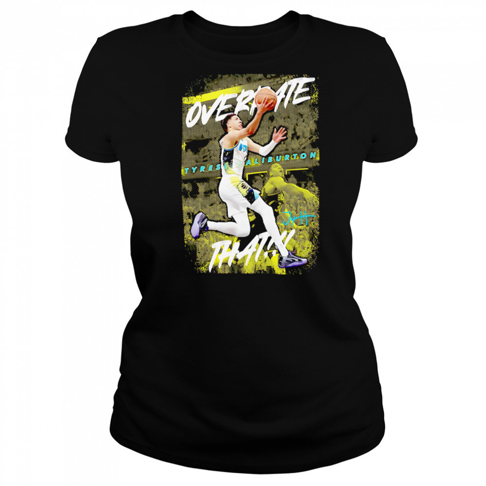 Tyrese Haliburton Overrated that Indiana basketball shirt Women's T-shirt