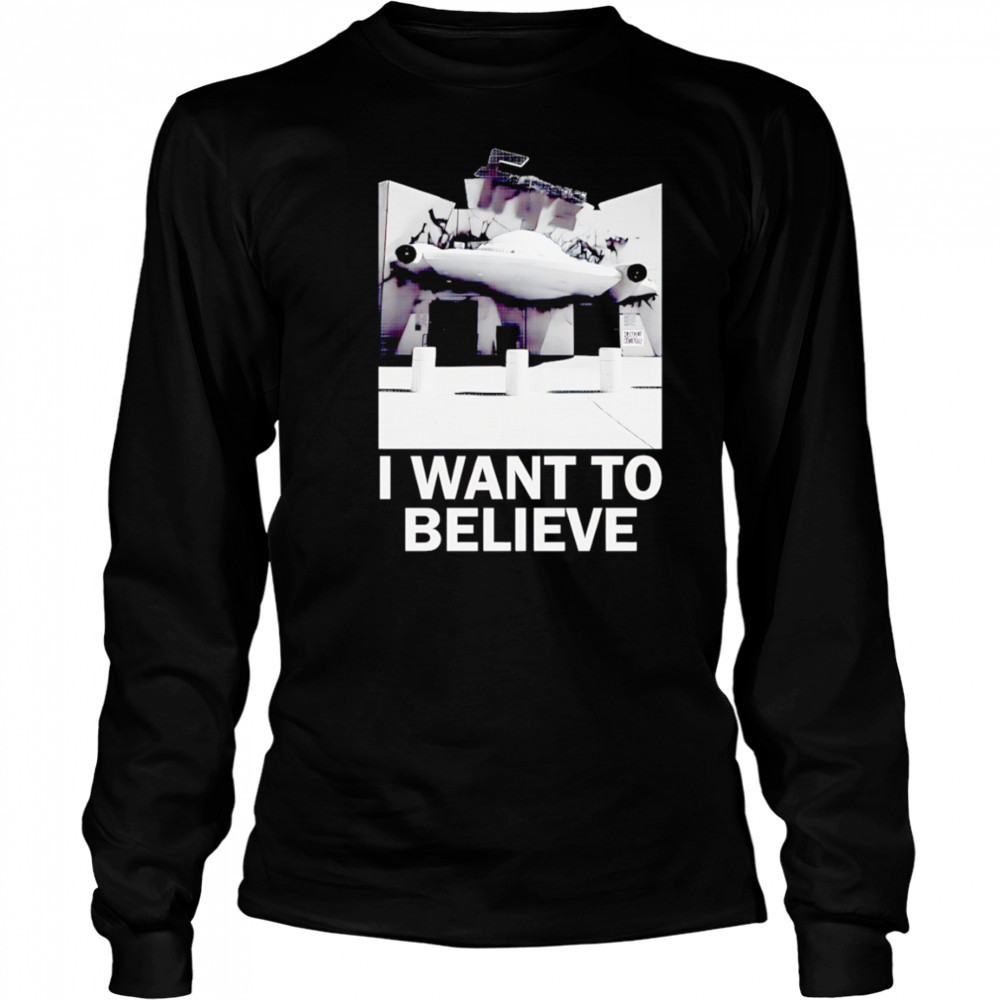 UFO i want to believe shirt Long Sleeved