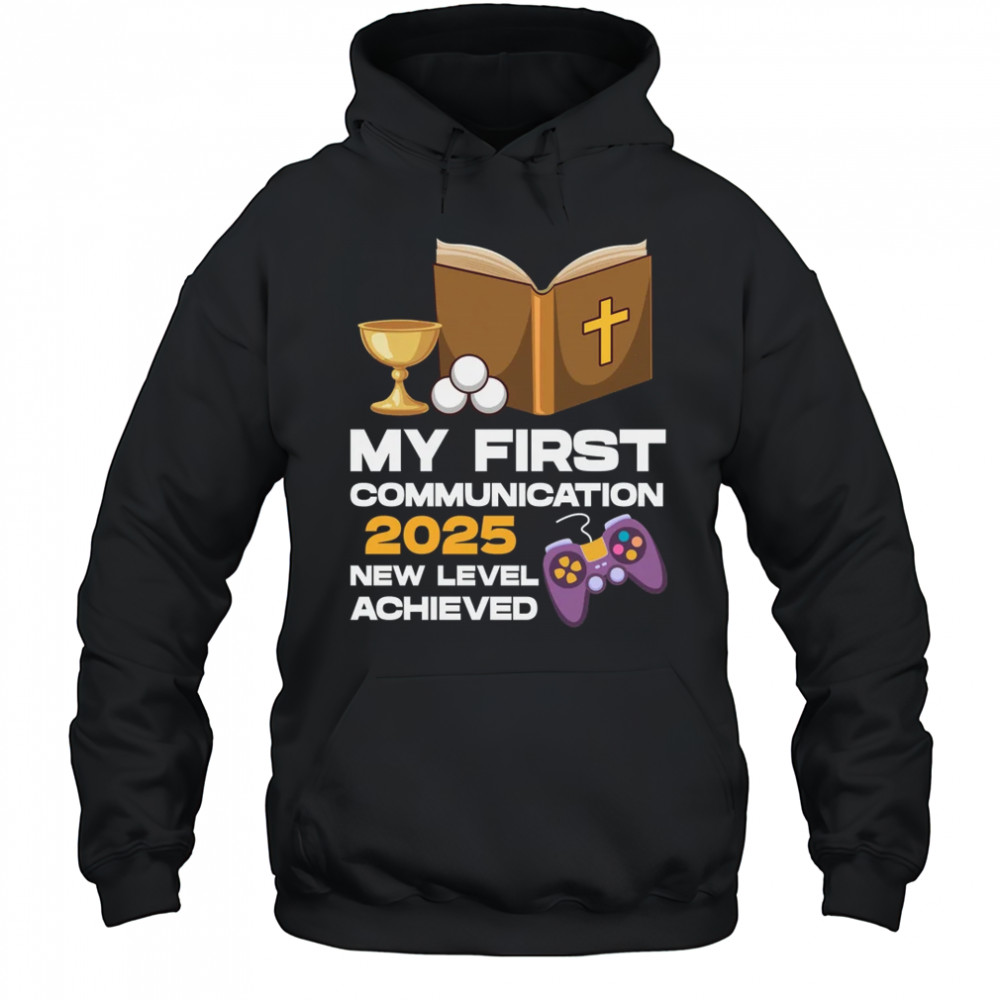 1st My First Communion 2025 Boys Girls Controller Video Game shirt Hoodie