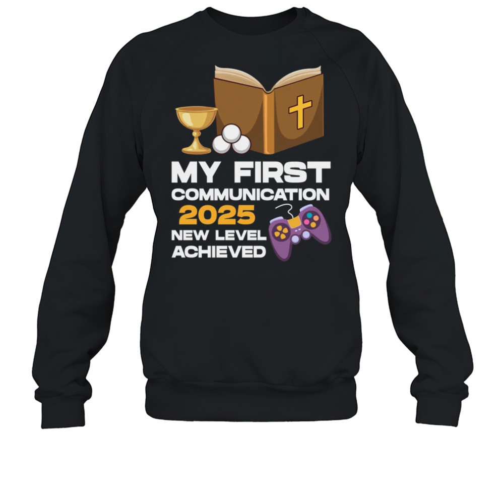 1st My First Communion 2025 Boys Girls Controller Video Game shirt Sweatshirt