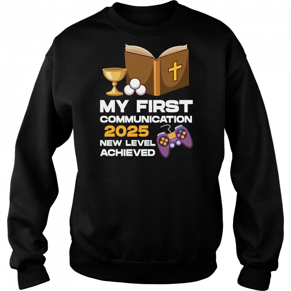 1st My First Communion 2025 Boys Girls Controller Video Game shirt Hoodie
