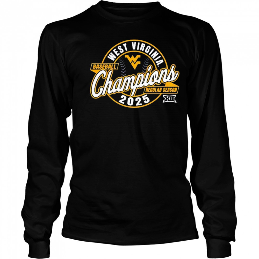 2025 West Virginia Mountaineers Big 12 Baseball Regular Season Champions t-shirt Long Sleeved