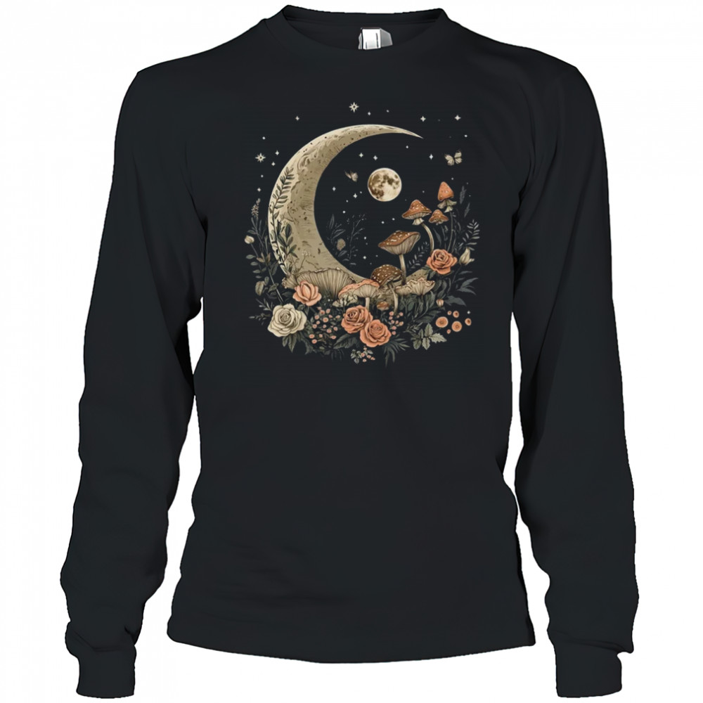 Aesthetic Goblincore And Dark Cottagecore Clothes Mushroom shirt Long Sleeved