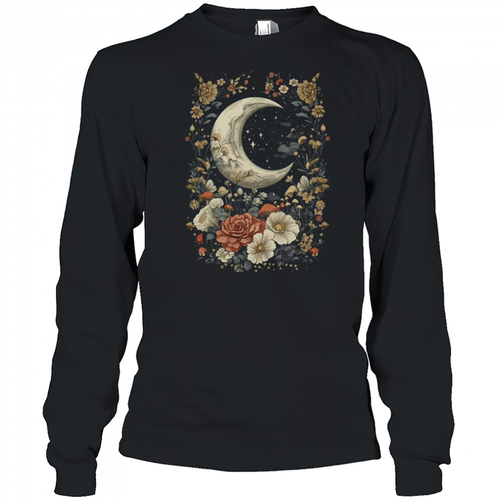 Aesthetic Goblincore And Dark Cottagecore Mushroom Graphic shirt Long Sleeved
