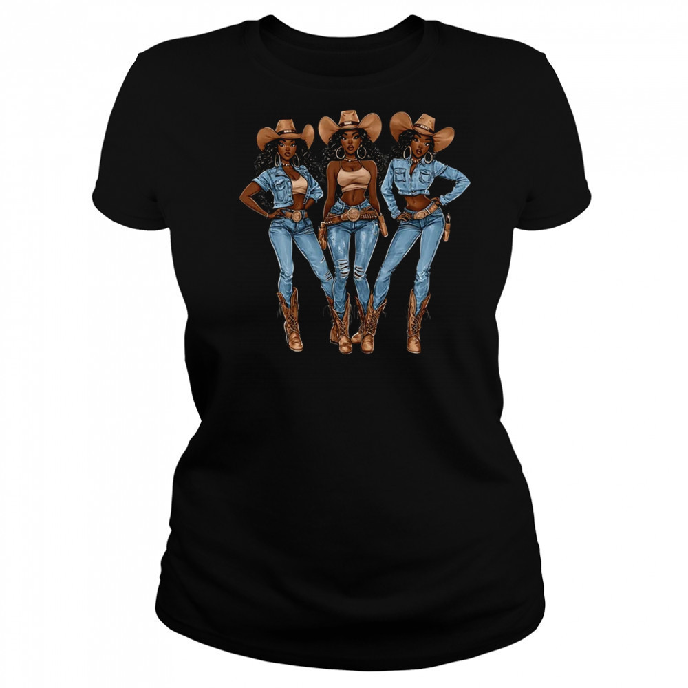 African Cowgirls Melanin Western Country Texas Juneteenth shirt Women's T-shirt