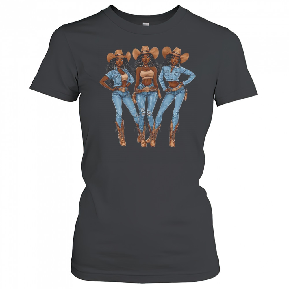 African Cowgirls Melanin Western Country Texas Juneteenth shirt Women's T-shirt