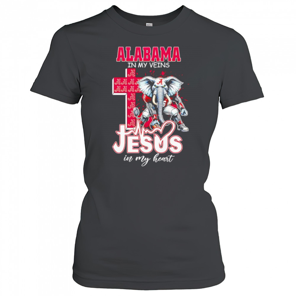 Alabama in my veins Jesus in my heart mascot shirt Women's T-shirt