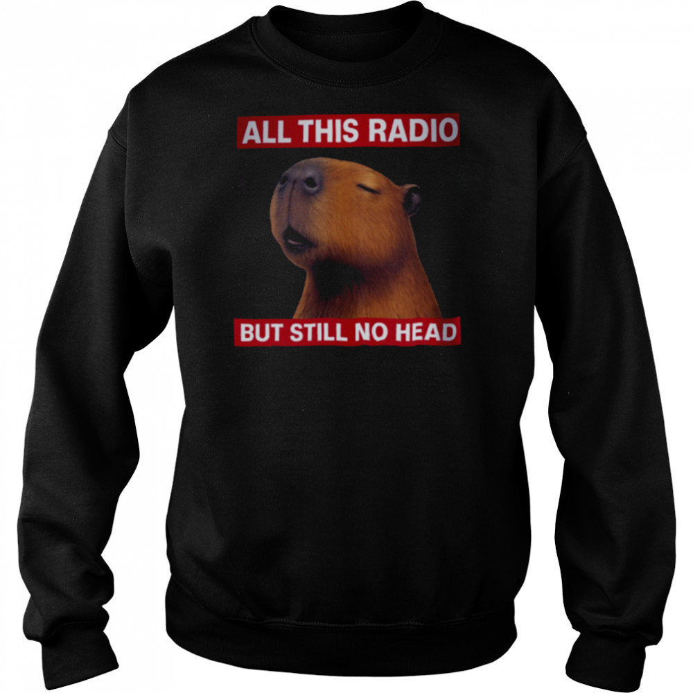 All This Radio But Still No Head Capybara Parody T Shirt Hoodie