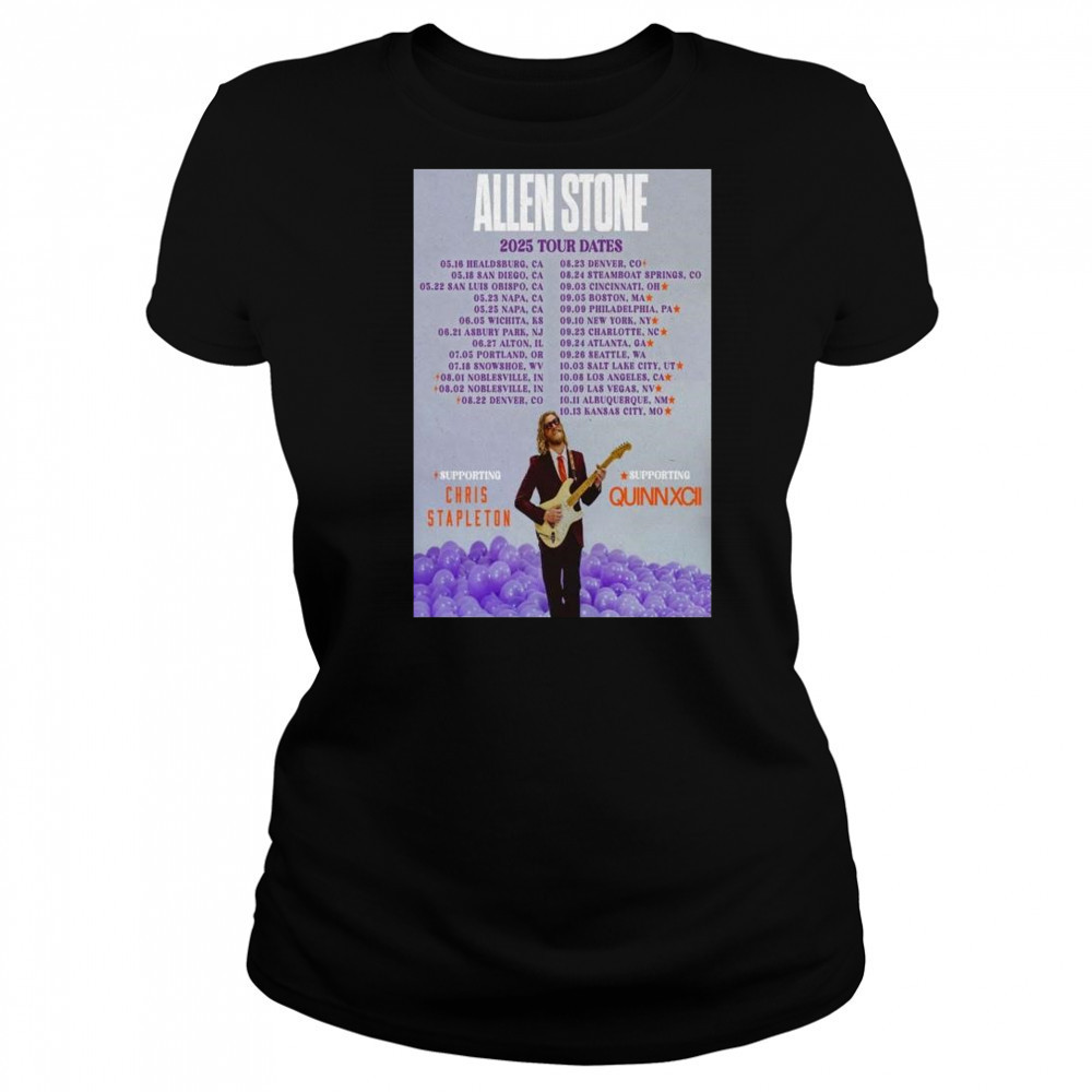 Allen Stone 2025 Tour Dates with Chris Stapleton, Quinn Xcii t-shirt Women's T-shirt