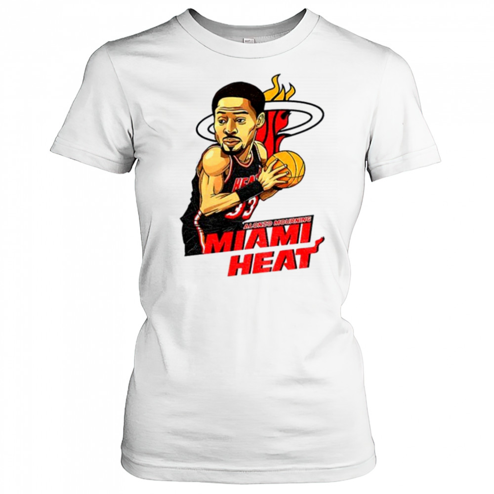 Alonzo Mourning Miami Heat NBA Basketball cartoon shirt Women's T-shirt