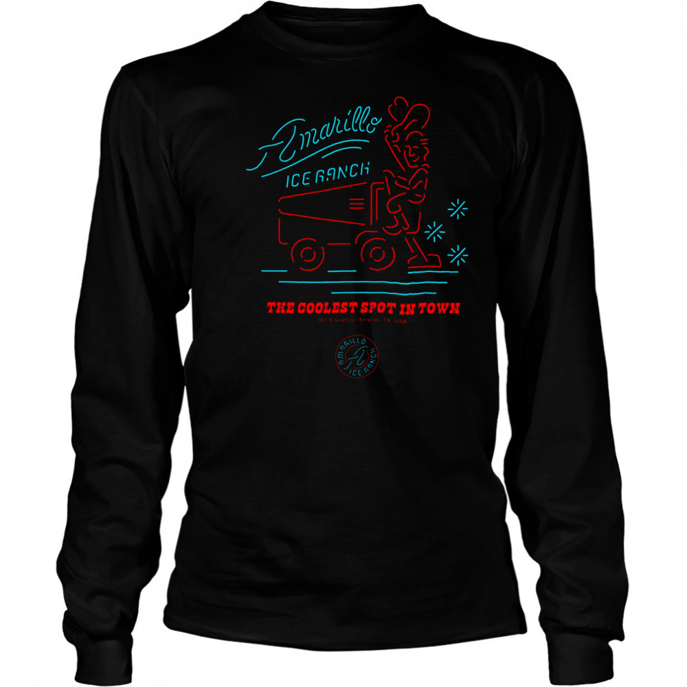 Amarillo Texas Tee Ice Ranch Vintage Style T Shirt Long Sleeved