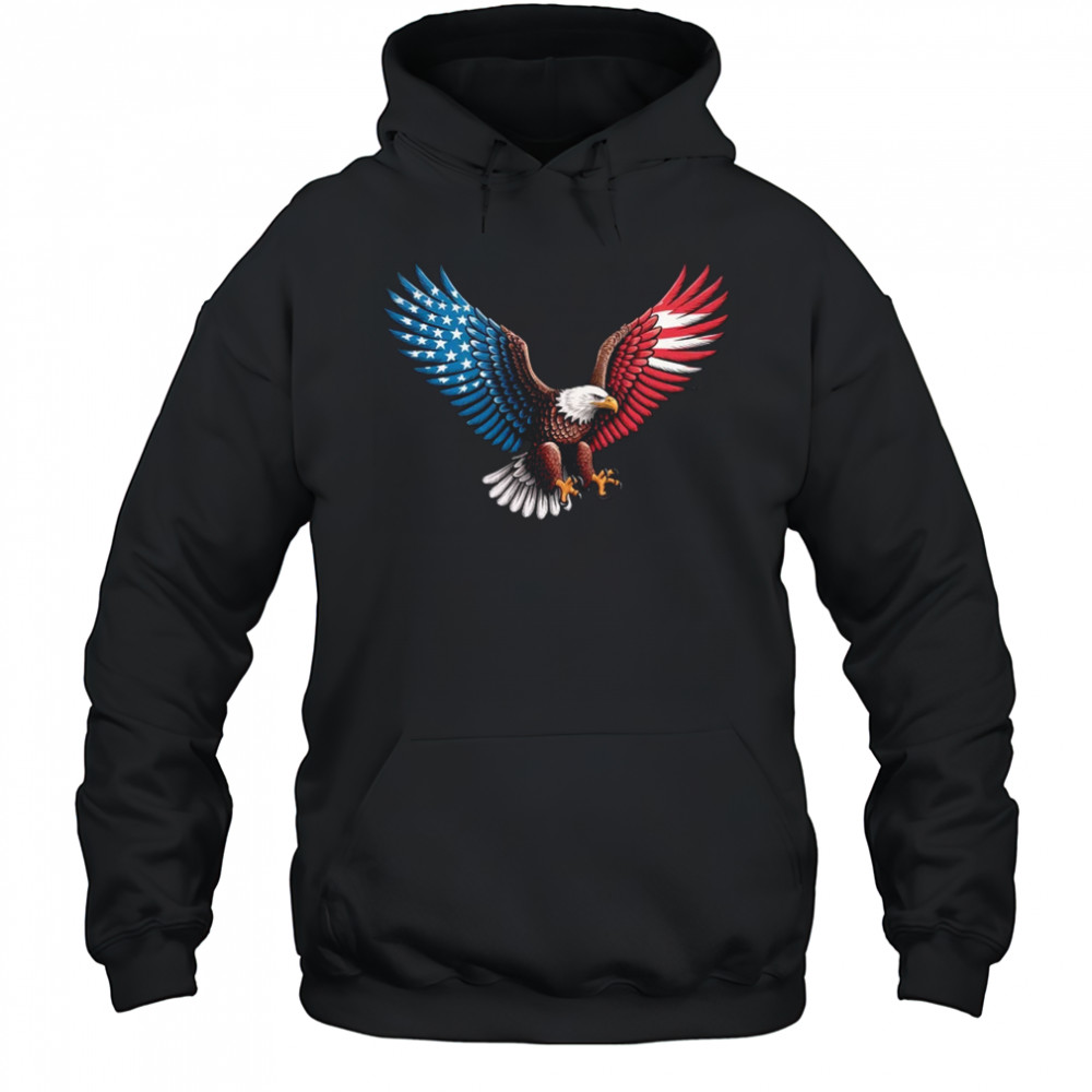 American Flag Bald Eagle Patriotic Eagle 4th Of July USA shirt Hoodie