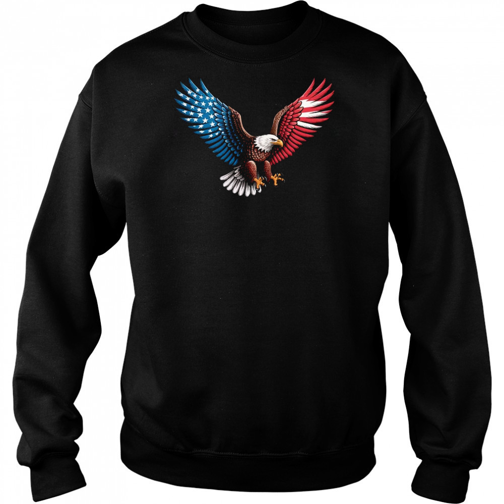 American Flag Bald Eagle Patriotic Eagle 4th Of July USA shirt Hoodie