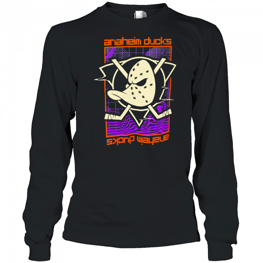 Anaheim Ducks reverse letters shirt Long Sleeved