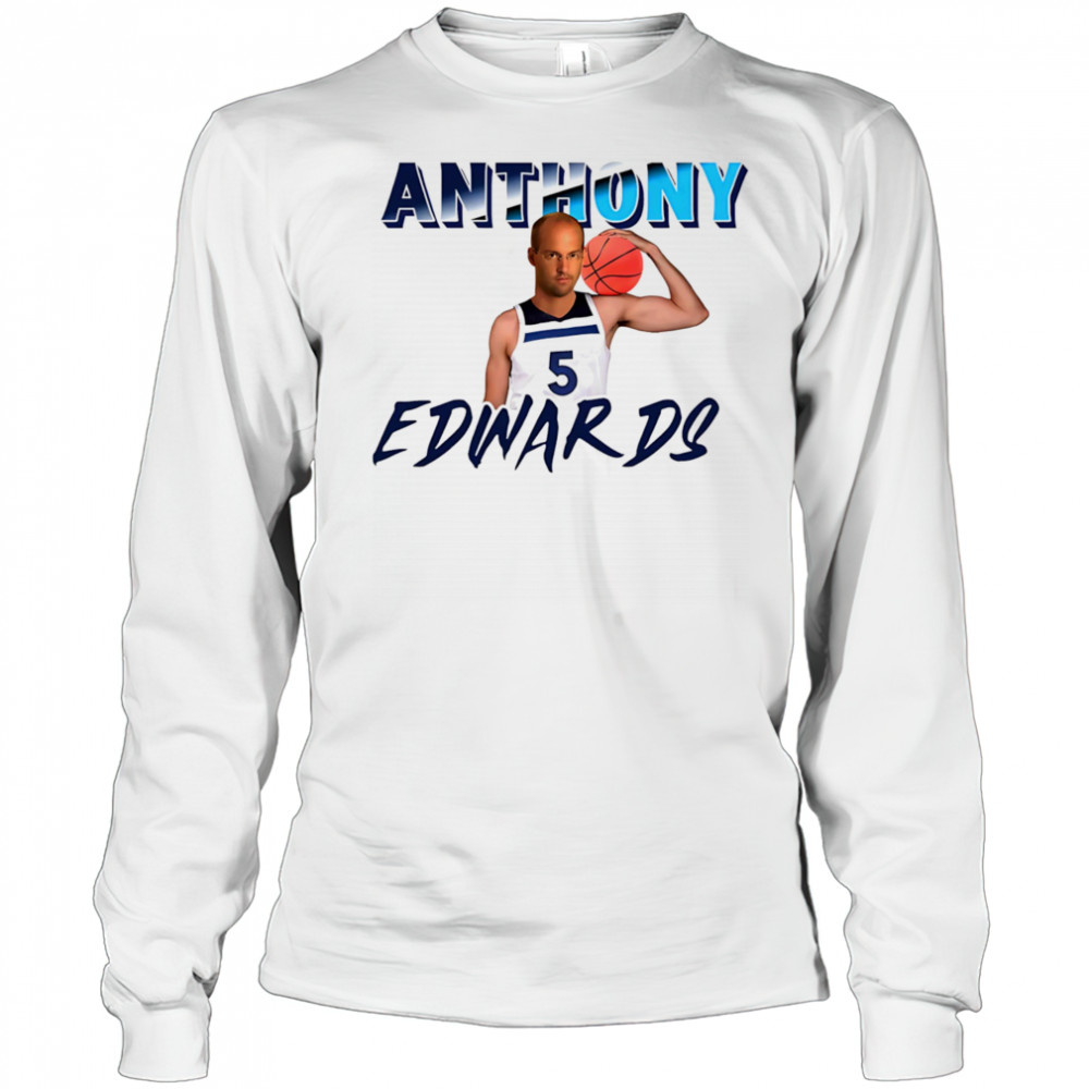 Anthony Edwards Minnesota basketball shirt Long Sleeved