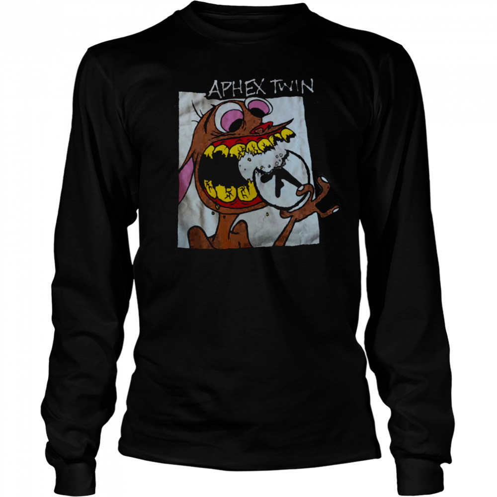 Aphex Twin Ren and Stimpy Mashup T Shirt Long Sleeved