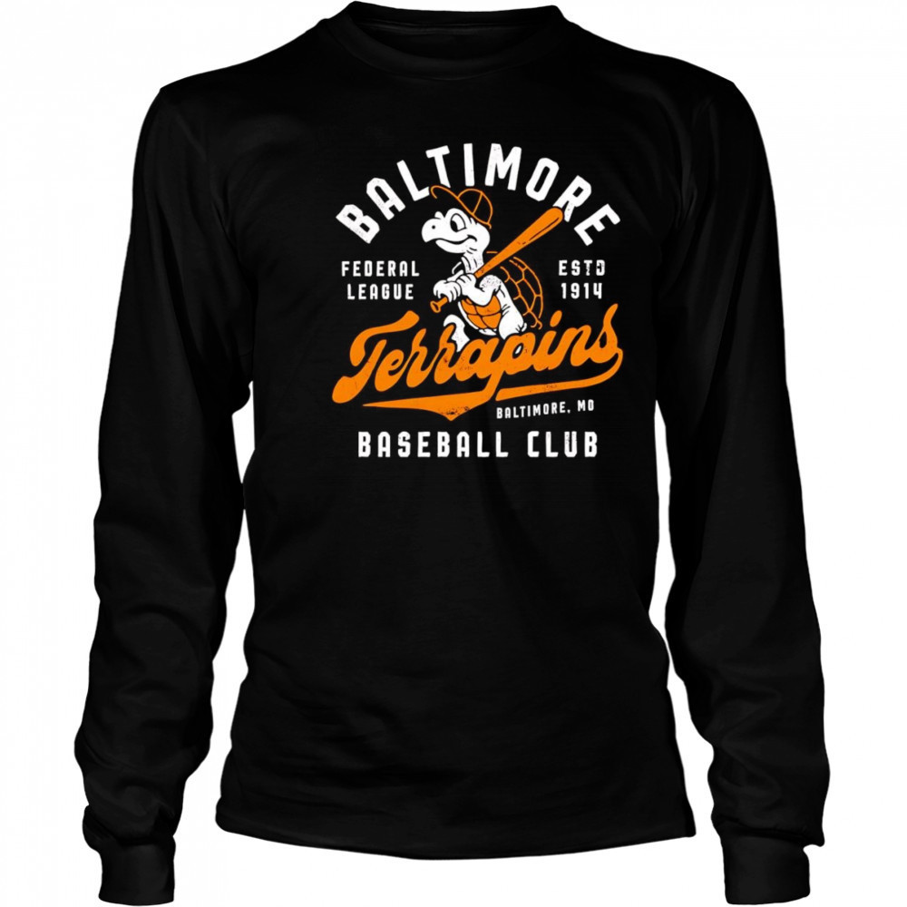 Baltimore Terrapins Maryland baseball vintage shirt Long Sleeved