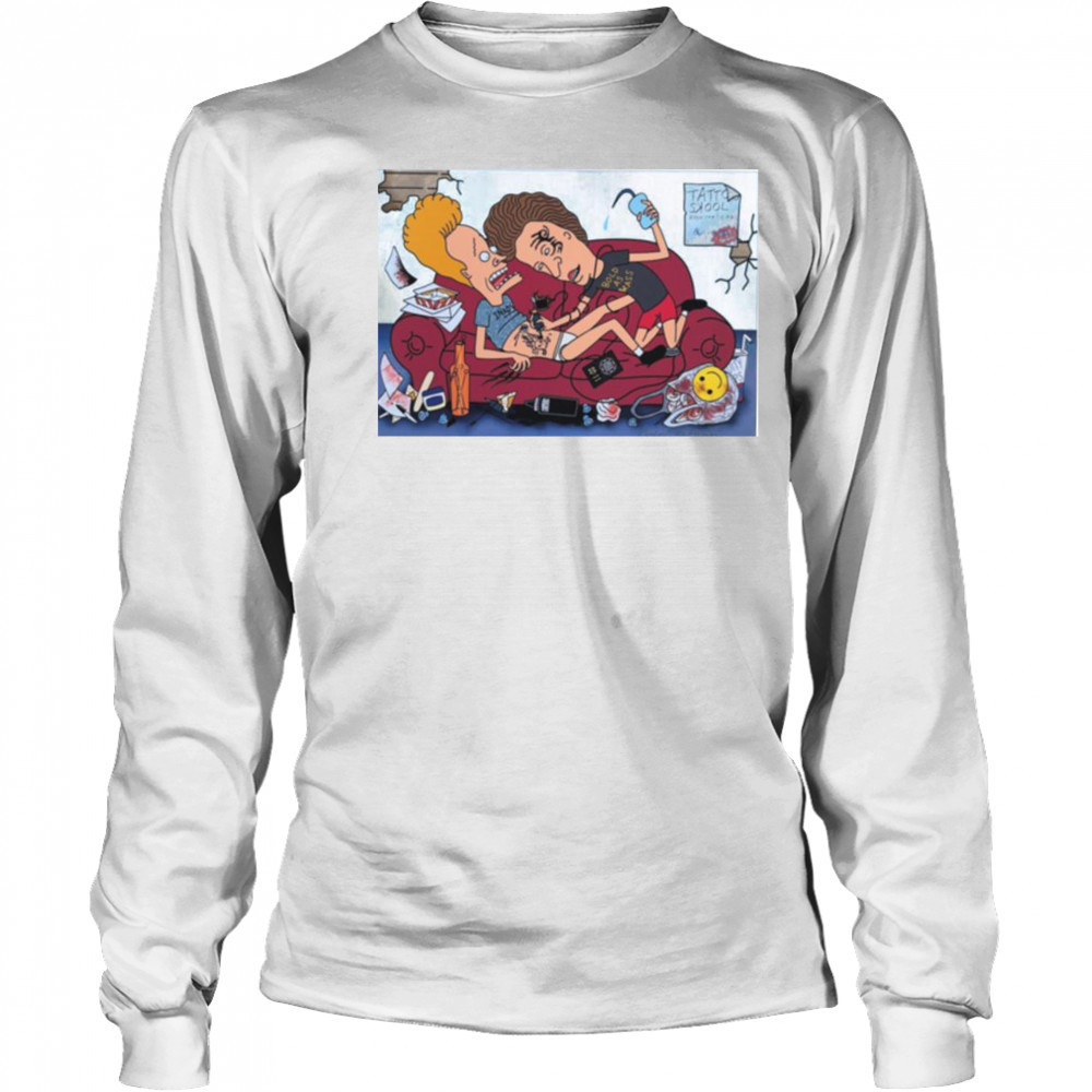 Beavis and Butt Head Tattoo Sxool Bold Ass Brass T Shirt Long Sleeved