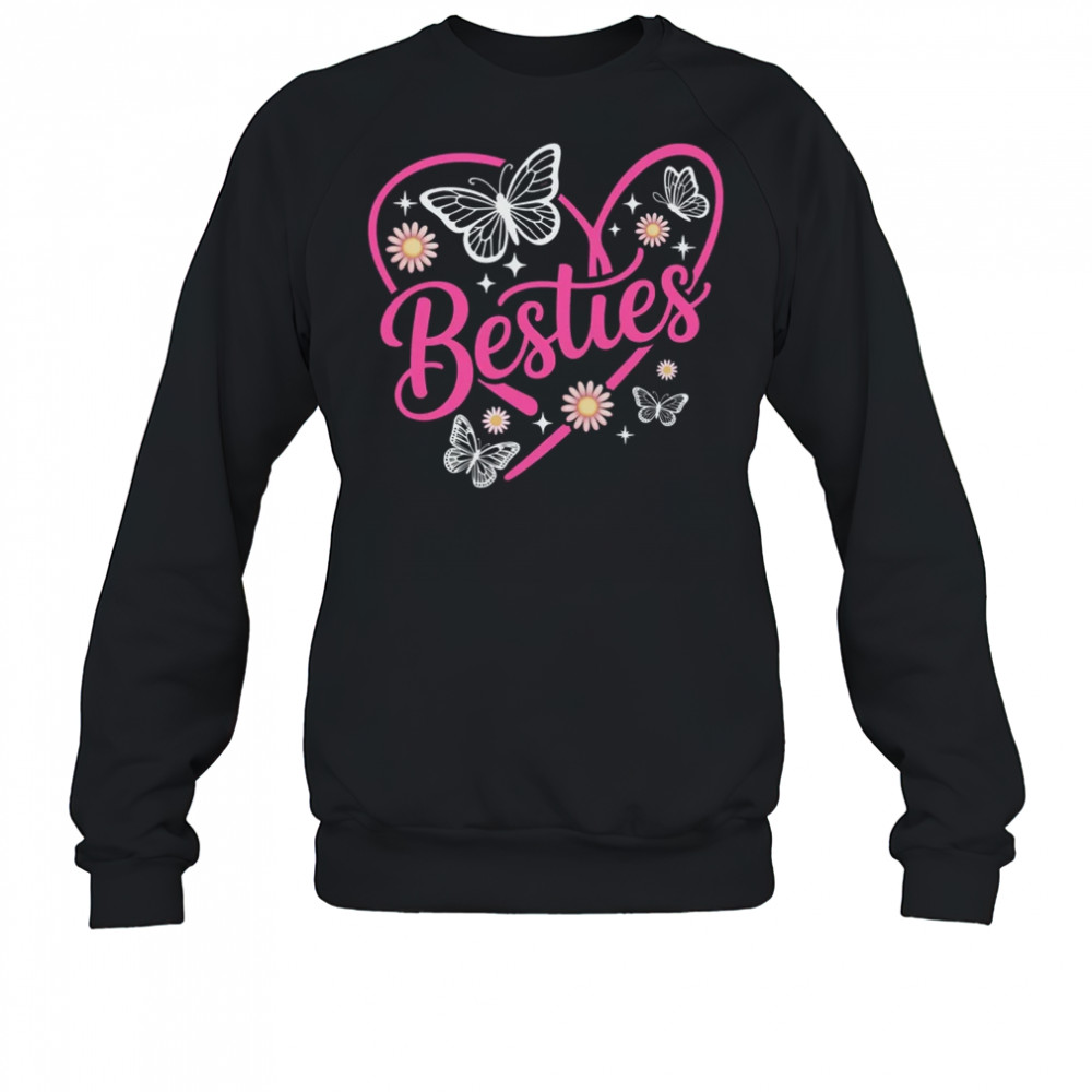 Besties BFF Bestfriends Heart Matching Girls Friends Bestie shirt Sweatshirt