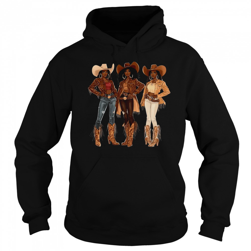 Black African American Cowgirl Western Country Texas Rodeo shirt Sweatshirt