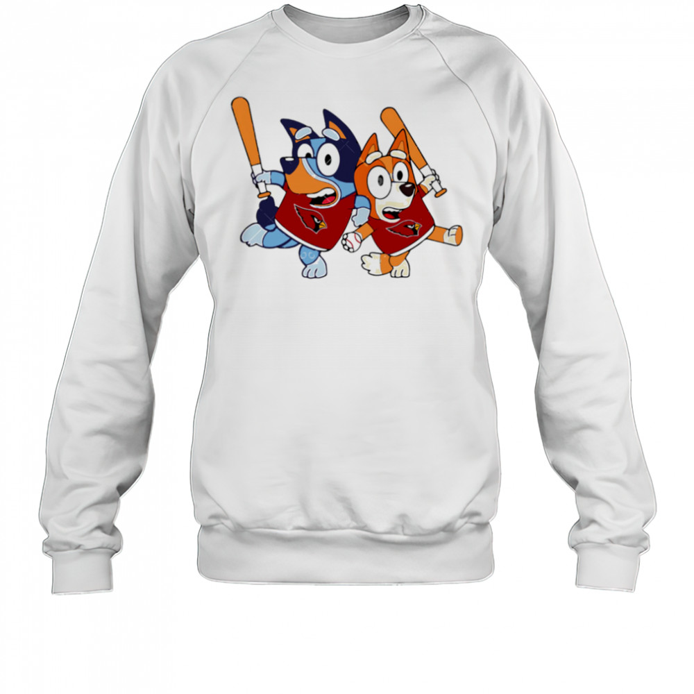 Bluey Arizona Cardinals Bluey Family Baseball shirt Sweatshirt