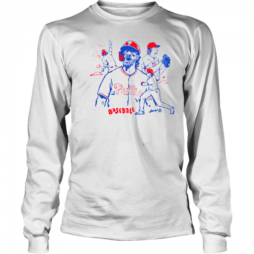 Brustina Phillies Baseball Shop PA T shirt Long Sleeved