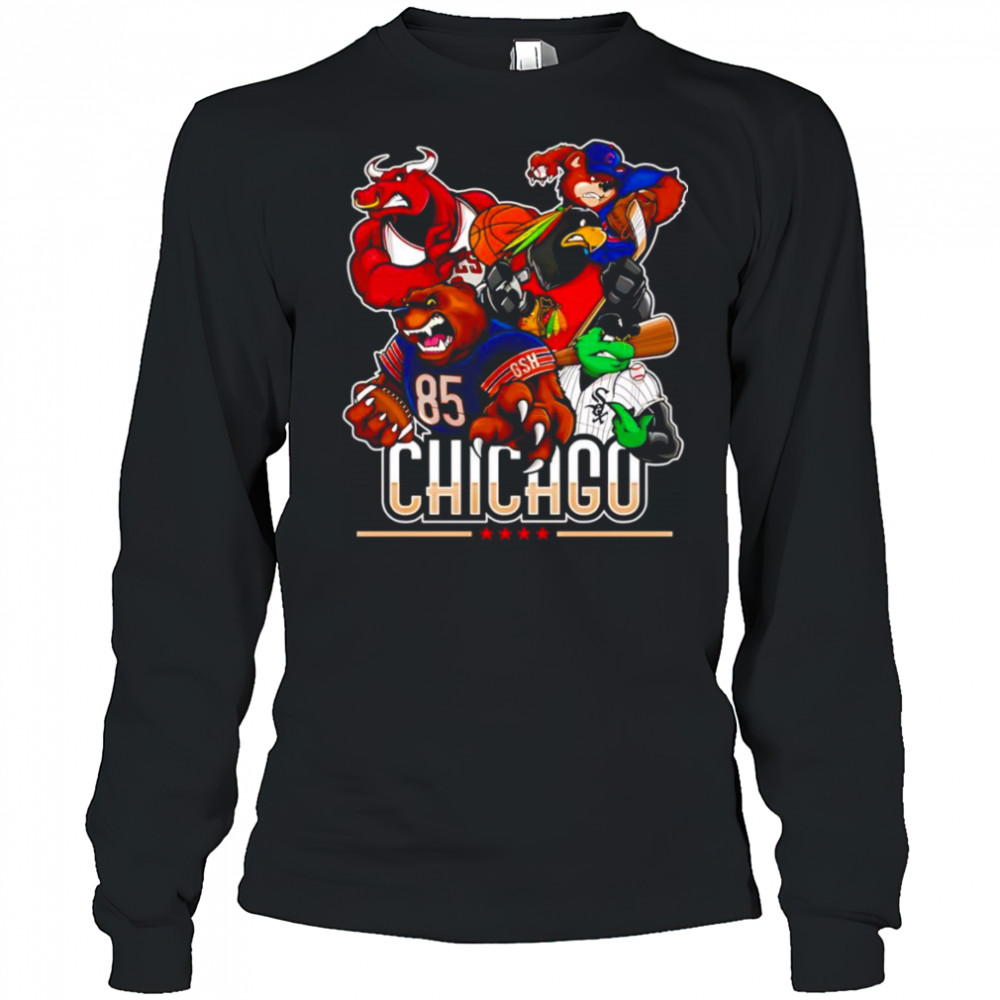 Chicago sports mascot shirt Long Sleeved