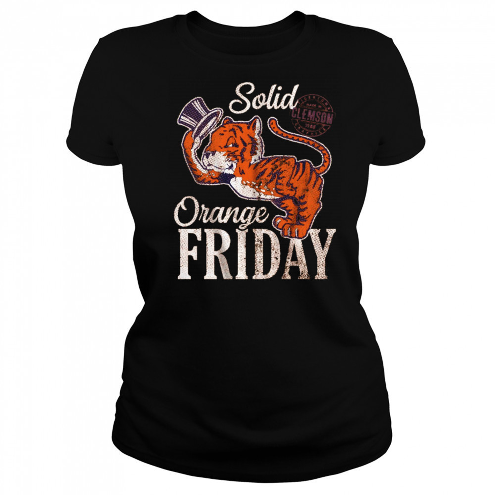 Clemson Tigers Solid Orange Friday Tigertown Graphics Made In 1988 t-shirt Women's T-shirt