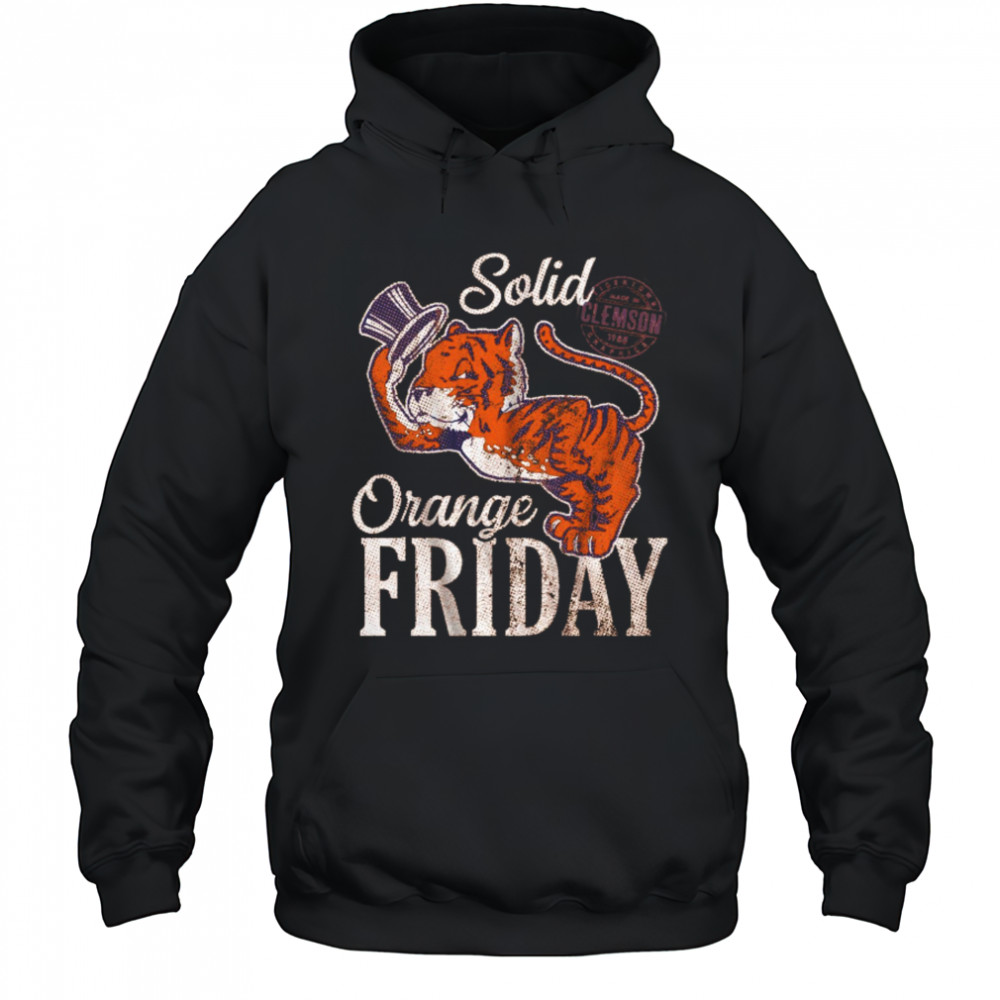 Clemson Tigers Solid Orange Friday Tigertown Graphics Made In 1988 t-shirt Hoodie