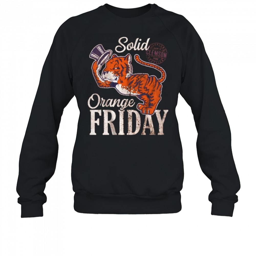Clemson Tigers Solid Orange Friday Tigertown Graphics Made In 1988 t-shirt Sweatshirt