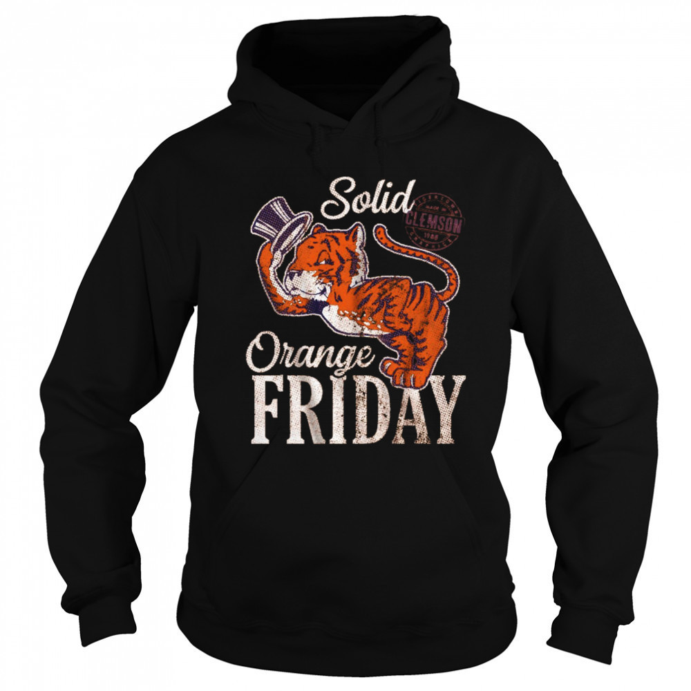 Clemson Tigers Solid Orange Friday Tigertown Graphics Made In 1988 t-shirt Sweatshirt