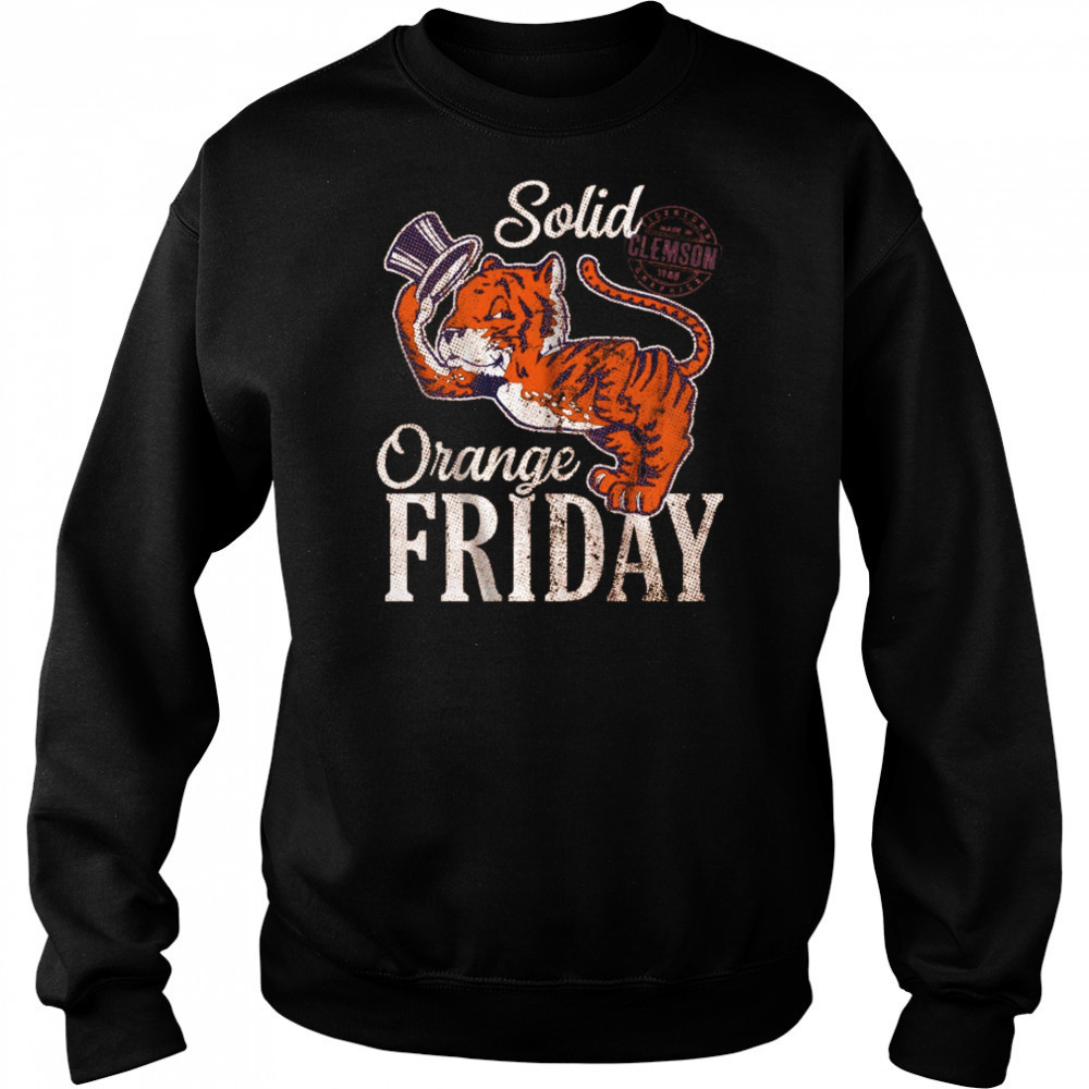 Clemson Tigers Solid Orange Friday Tigertown Graphics Made In 1988 t-shirt Hoodie