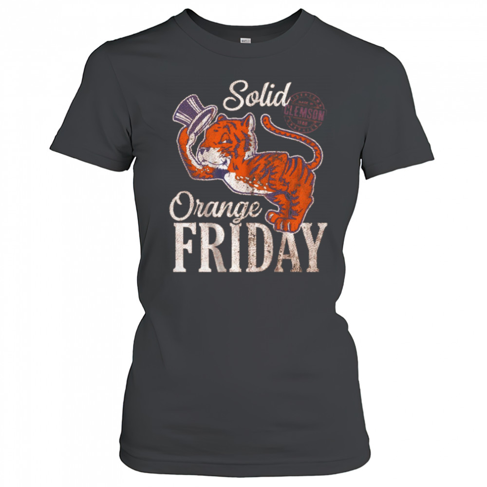 Clemson Tigers Solid Orange Friday Tigertown Graphics Made In 1988 t-shirt Women's T-shirt