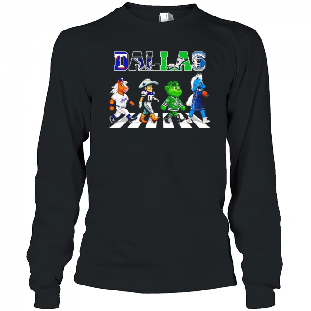 Dallas sports Abbey Road mascot shirt Long Sleeved