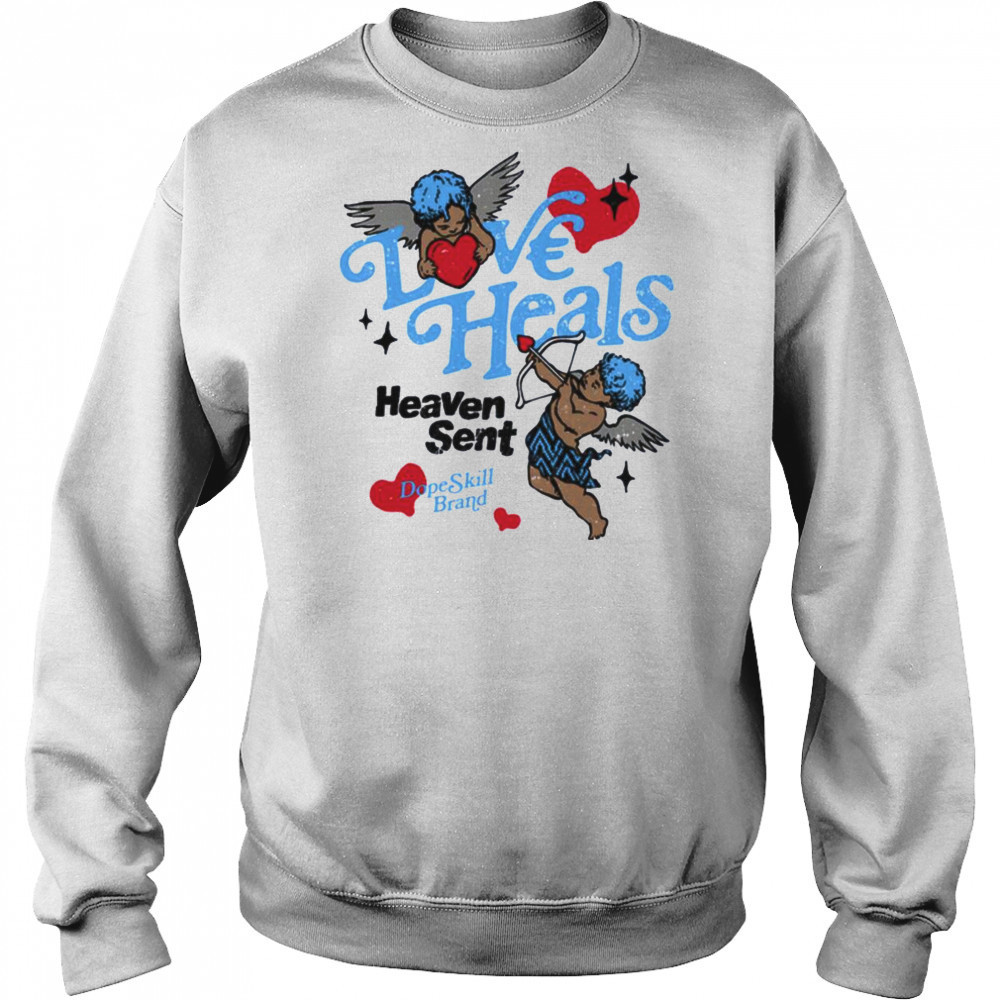 DopeSkill Love Heals Graphic T Shirt Hoodie