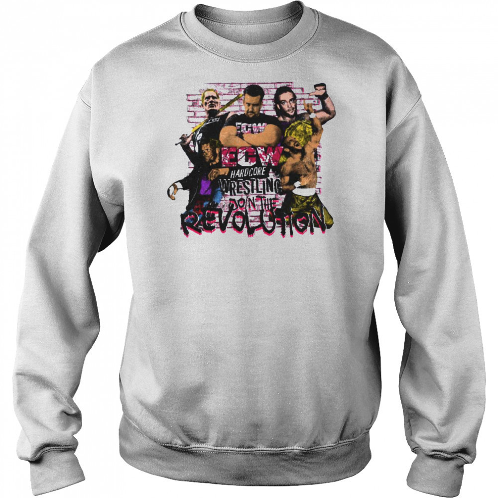 ECW Hardcore Wrestling Revolution T Shirt Hoodie