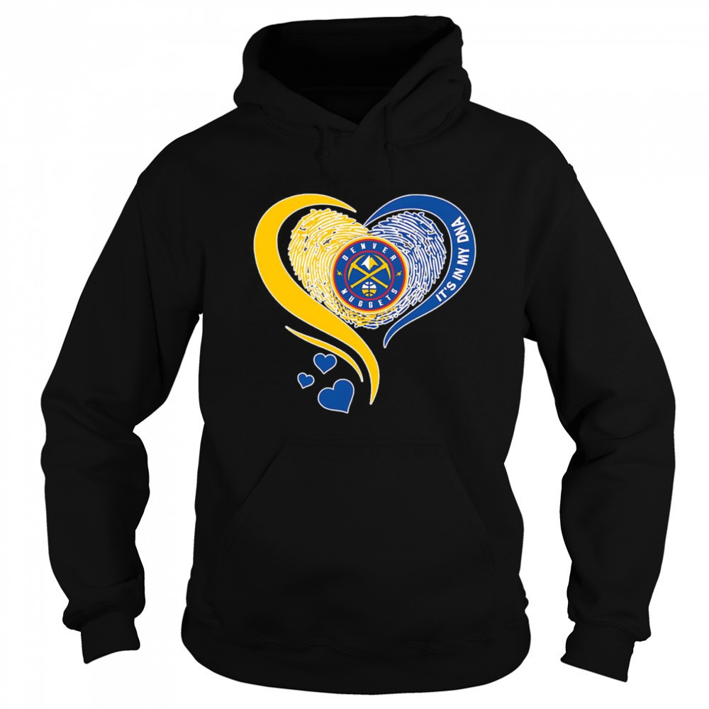 Fingerprint heart it’s in my DNA Denver Nuggets shirt Sweatshirt