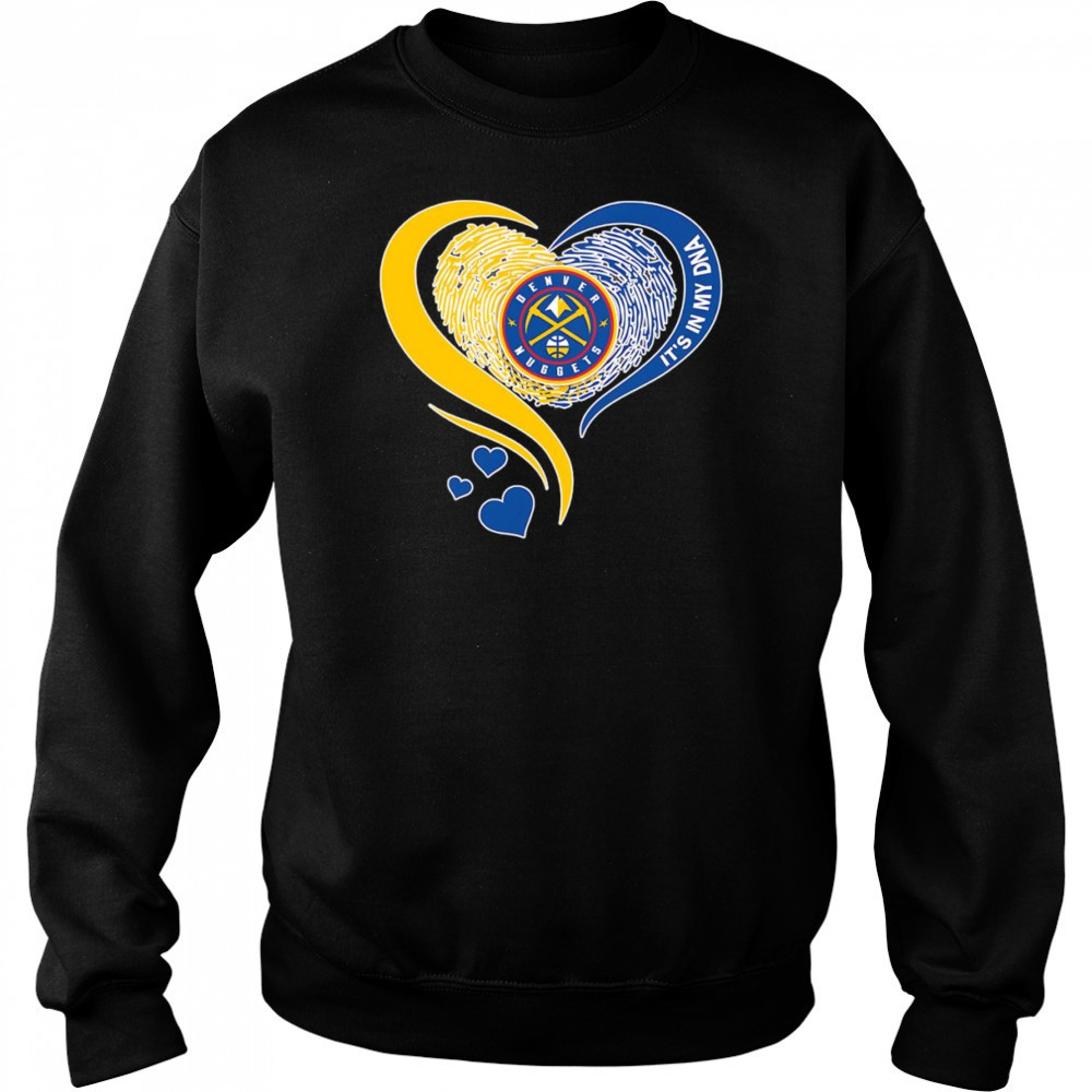 Fingerprint heart it’s in my DNA Denver Nuggets shirt Hoodie