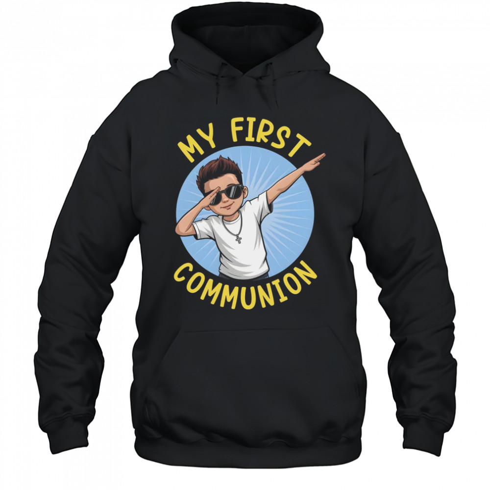 First Communion Boys Dabbing 1st Communion Holy Christian shirt Hoodie